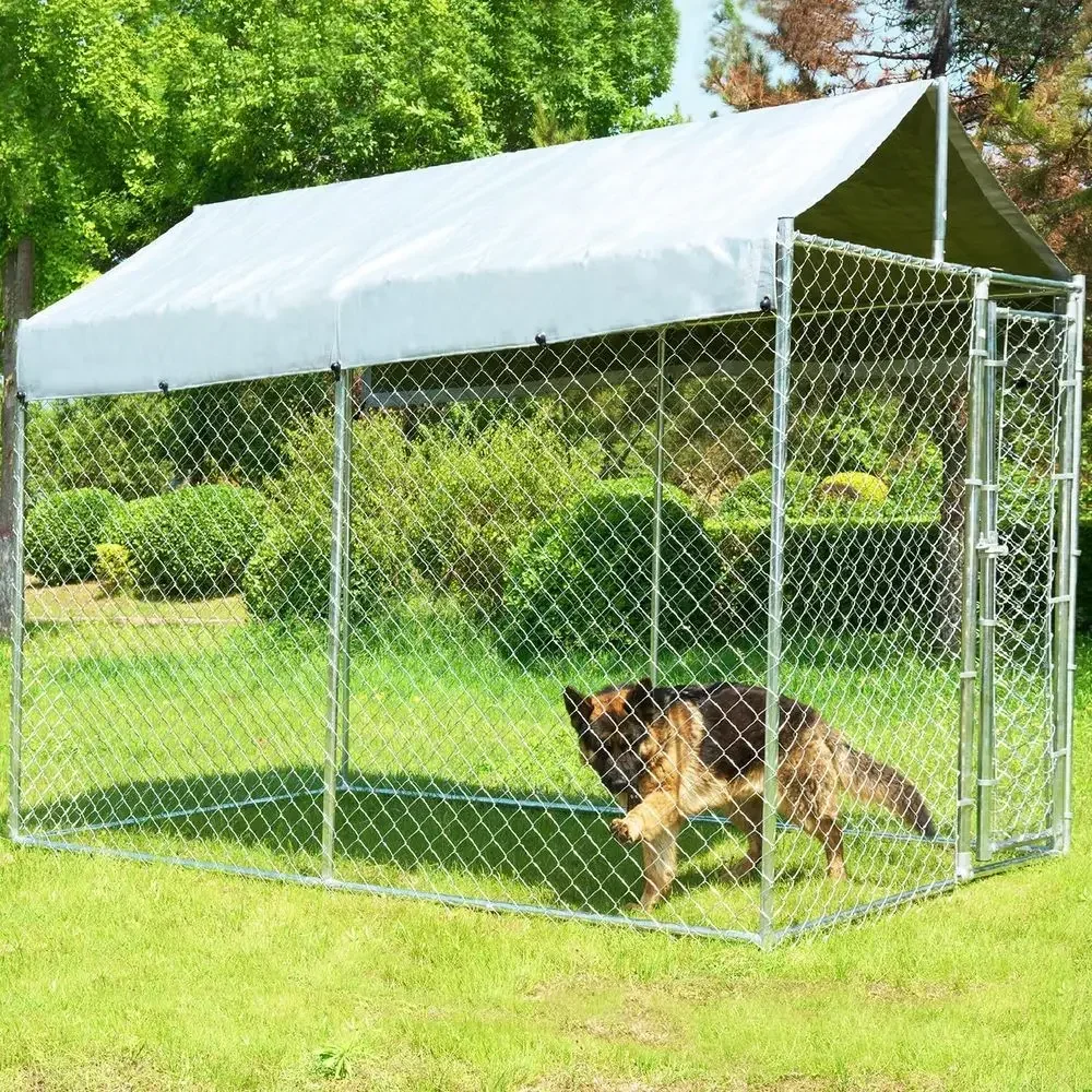 Sturdy 10x6x7.7ft Outdoor Dog  - đánh giá và giá Security Chain Door