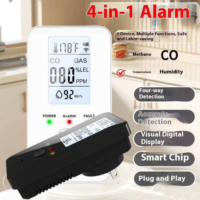 4 In 1 Gas Detector Carbon Mon - đánh giá và giá Co Detector Plug