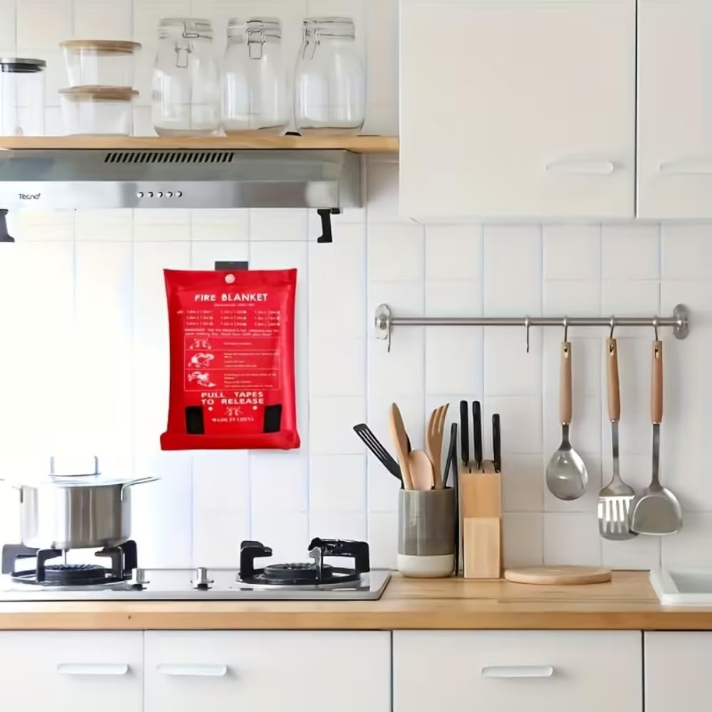 Heat Resistant Emergency Fire  - đánh giá và giá Fire Blanket Kitchen