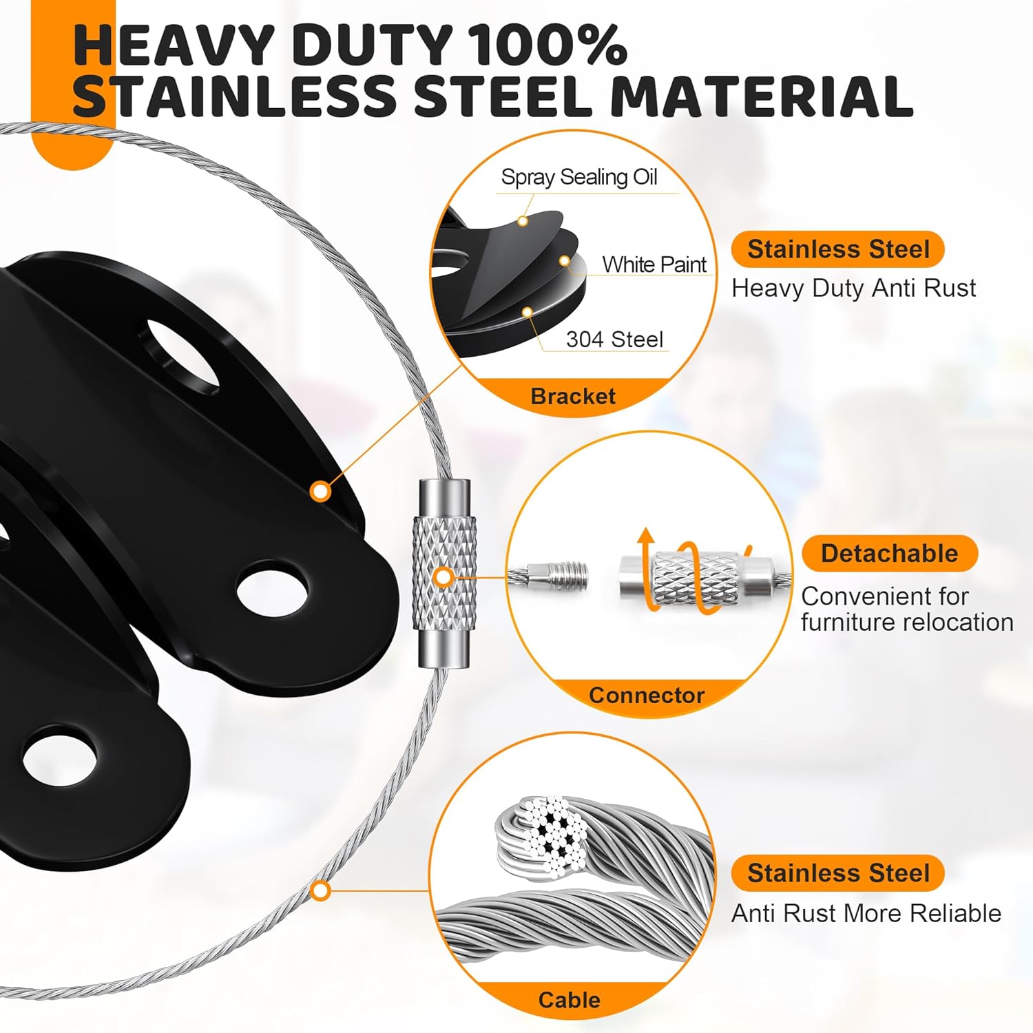 6 Sets Anti Tip Furniture Wall - đánh giá và giá Earthquake Anchor Strap
