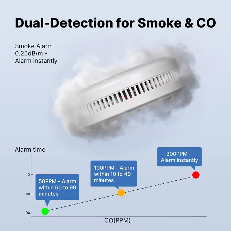 MOES Tuya ZigBee Smoke and Car - đánh giá và giá Co Detector Plug